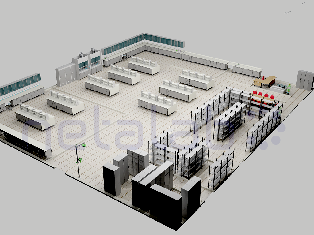 3 boyutlu laboratuvar tasarımı